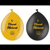 Twee Umrah Mubarak ballonnen voor feestelijke versiering, part of de umrah ballonnen set